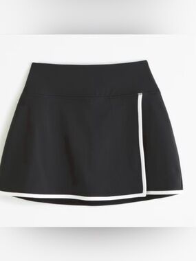 Abercrombie & Fitch Black Skort with White Trim